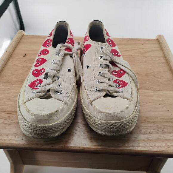 Converse Chuck Taylor All Star 70s Comme des Garcons Multi Heart White Low 37.5 - Picture 1 of 8